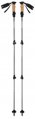 Obrázek produktu pro Trekingové hole Beon Pro Grey s korkovými rukojeťmi, nastavitelná výška 61-135 cm