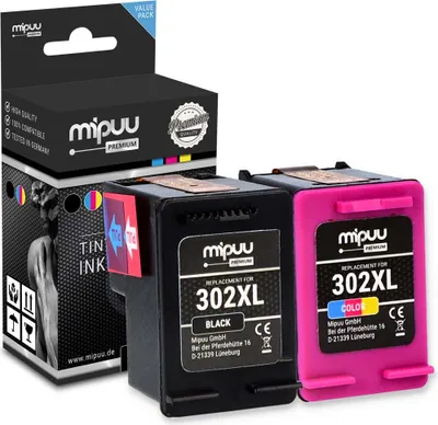 Produktbild von Mipuu Tinte ersetzt HP 302 XL / F6U68AE F6U67AE Multipack (1x Black / 1x Color)