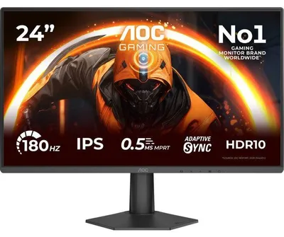 Image de Écran PC Gamer AOC 23,8 pouces Full HD, Dalle IPS, 180 Hz, 0,5 ms, HDR10, Adaptive Sync