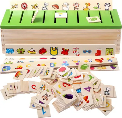 Produktbild von Montessori Holz Steckspiel Sortierspiel Kinderspiele Kinder Spiele Spielzeug