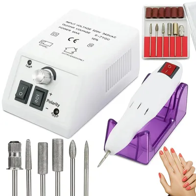 Produktbild von Nagelfräser Elektrische Nagelfeile Maniküre Pediküre Fräser Set 15000 U min 10 W Weiß