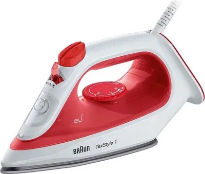 Produktbild von Braun si 1019 rd, Dampfbügeleisen, Antihaft-Platte, 1,9 m, 120 g/min, Rot, 25 g/min