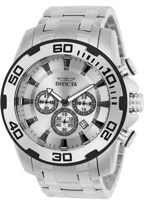 Obrázek produktu pro Invicta Pro Diver - SCUBA 22317 Pánské Hodinky - Quartz Hnutí - Nerezová Ocel s Stříbrným Ciferníkem - 50 mm
