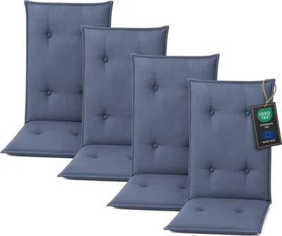 Obrázek produktu pro Pillows24 Polštář pro venkovní židle -120x50x8 cm / Modrá / Prošívané - Polštář, sedák na židli, sedák na zahradní nábytek, zahradní židle