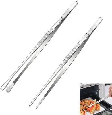 Productafbeelding van Set van 2 Roestvrijstalen Keukentangen voor Koken en Grillen