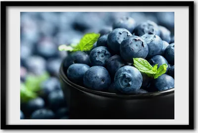 Produktbild von Bild 60x40 MDF-Rahmen, Wandkunst Blaubeeren