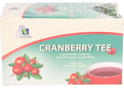 Image de Avitale Tisane de cranberry, 20 pcs. Sachets filtres
