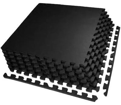 Imagen del producto de 6 piezas de suelo de goma antideslizante, extra gruesas y robustas, de 60x60x1,4 cm