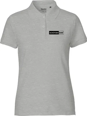 Produktbild von Huuraa Damen Polo Shirt Schützenkind Modern M Sport Grey Bio Baumwolle Fairtrade Poloshirt Geschenkidee