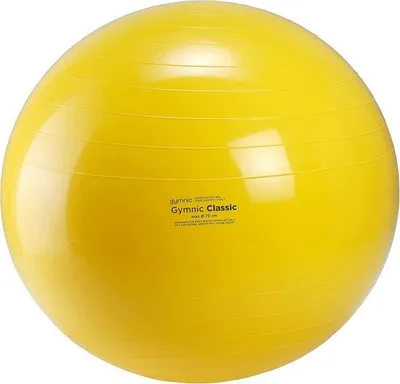 Productafbeelding van Fitnessbal 75 cm - Geel, geschikt voor fysiotherapie en fitness