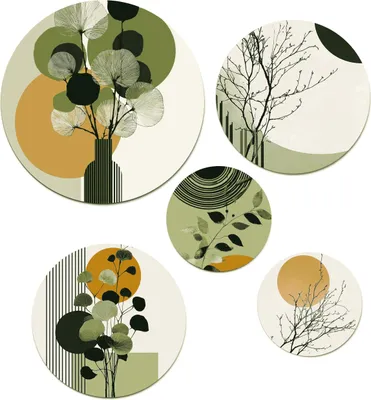 Produktbild von Moderne Wandbilder für Wohnzimmer und Schlafzimmer Blätter Natur
