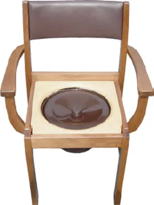 Produktbild von wohnlicher Toilettenstuhl aus Holz, feststehend, natur