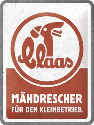 Produktbild von Nostalgic-Art - Blechschild 15x20 cm - Claas - Mähdrescher