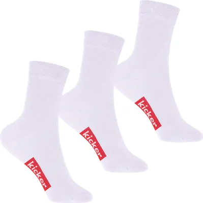 Produktbild von kicker Kinder Socken (3 Paar) Weiß 35-38