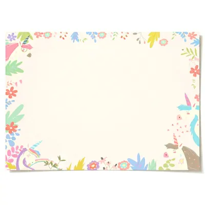 Produktbild von Friendly Fox Einhorn Schreibtischunterlage Papier DIN A2 Kinder Schreibunterlage 25 Blatt Block zum Malen & Schreiben