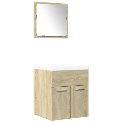 Immagine prodotto di vidaXL Set di mobili da bagno 3 pezzi in legno di quercia Sonoma