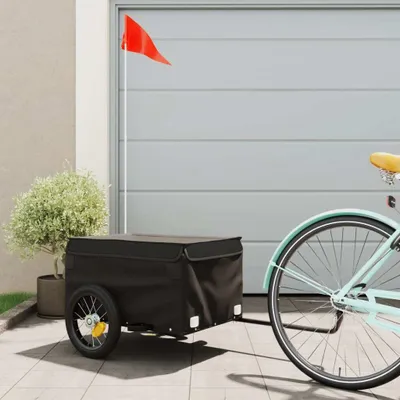 Produktbild von vidaXL Príves na bicykel čierny 30 kg železo