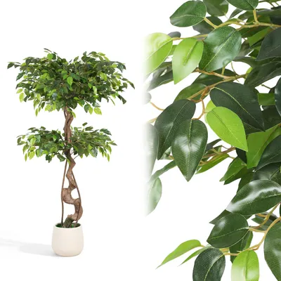 Obrázok produktu pre Peviasot Ficus, umelá rastlina, výška 120 cm, nevyžaduje zalievanie, strihanie ani hnojenie