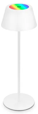Produktbild von LED Akku-Tischleuchte Tischlampe höhenverstellbar IP44 weiß RGB innen außen