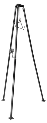 Immagine prodotto di SucceBuy Appendiabiti per selvaggina con capacità di carico di 227 kg, paranco per selvaggina con verricello e gancio, accessori per la lavorazione e la pulizia della selvaggina, 1300 x 1100 x 2750 mm, nero