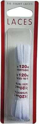 Obrázek produktu pro Plochá sportovní / botová tkanička 120cm White WI2259 (jedna velikost) (jedna barva)