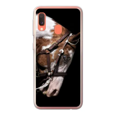 Produktbild von MuchoWow® Handyhülle Schutzhülle Hülle für Samsung Galaxy A20e Pferd - Halfter - Flecken Silikon Softcase Handy Hülle - Abdeckung