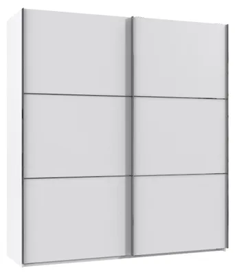 Produktbild von Schwebetürenschrank >indiana A< in WEISS - 200x216x65cm (BxHxT)
