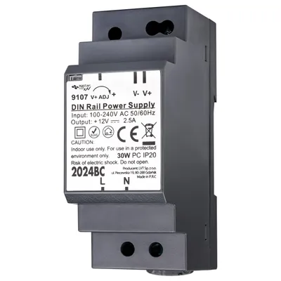 Produktbild von MasterLED DIN Rail Netzteil 12V 30W 2.5A IP20 Hutschiene