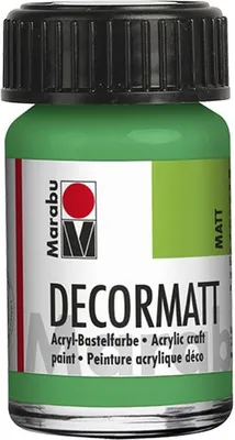 Produktbild von Marabu Acrylfarbe "Decormatt", hellgrün, 15 ml, im Glas
