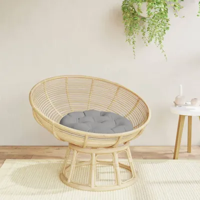Immagine prodotto di The Living Store Cuscino rotondo grigio Ø 60 x 11 cm Tessuto Oxford