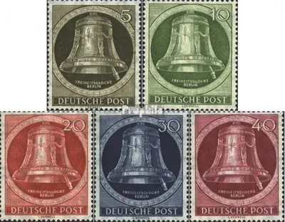 Produktbild von Briefmarken Berlin (West) 1951 Mi 82-86 (kompl.Ausg.) gestempelt Freiheitsglocke