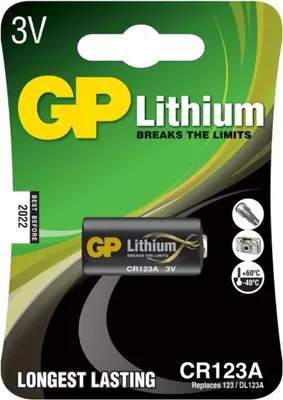 Produktbild von GP CR123A Lithium-Batterie 3V, 1er-Pack