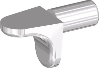 Produktbild von Steckbodenträger Winkel 1, Bohr ø 5 mm, Zink vernickelt