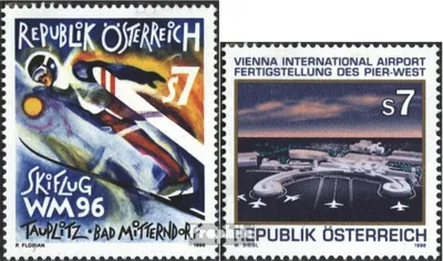 Produktbild von Briefmarken Österreich 1996 Mi 2179,2180 (kompl.Ausg.) gestempelt Skiflug-WM