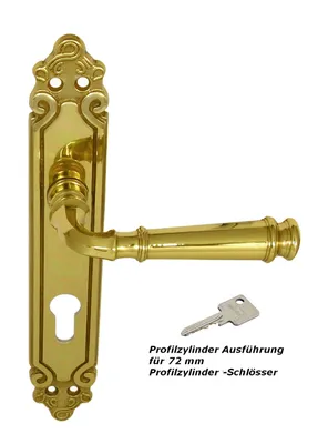 Produktbild von Massiv Messing Türbeschlag Olympus LS PZ Messing poliert Türdrücker