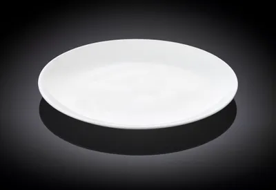 Zdjęcie produktu dla Wilmax talerz deserowy biały 18 cm - Klasyczny talerz z wywiniętym rantem - WL-991012/A