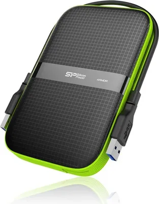 Produktbild von Silicon Power Armor A60, 5 TB, 2.5", 3.2 Gen 1 (3.1 Gen 1), Schwarz, Grün