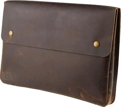 Produktbild von Famanu Laptopordner aus Leder - Dunkelbraun
