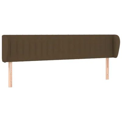 Produktbild von vidaXL Kopfteil mit Ohren Dunkelbraun 203x23x78/88 cm Stoff