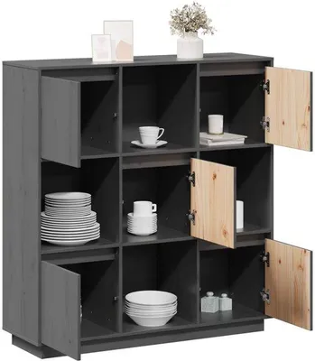 Immagine prodotto di Armadio in legno grigio - 110,5 x 35 x 117 cm - Grigio
