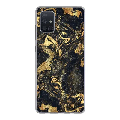 Produktbild von MuchoWow® Handyhülle Schutzhülle Hülle für Samsung Galaxy A71 Marmor - Luxus - Gold Silikon Softcase Handy Hülle - Kartenbesitzer