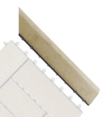 Zdjęcie produktu dla G21 Listwa przejściowa Cumaru do płytek WPC, narożna 38,5 x 7,5 cm (prawa)