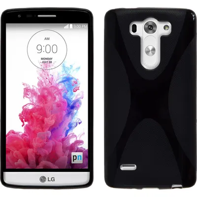Produktbild von PhoneNatic Case kompatibel mit LG G3 S - schwarz Silikon Hülle X-Style + 2 Schutzfolien