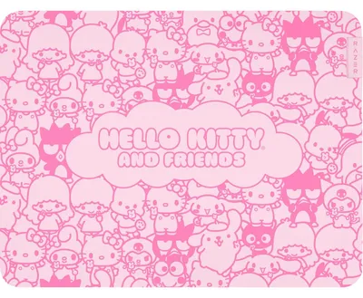 Image de Tapis de souris gaming en tissu Razer Gigantus V2 (moyen) : surface en tissu micro-tissé texturé – mousse caoutchouc épaisse et haute densité – dessous antidérapant – édition Hello Kitty & Friends, Hello Kitty &