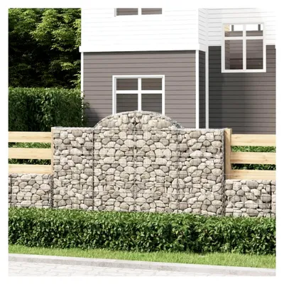 Produktbild von Haus & Garten, Rasen & Garten, Gartenarbeit, Töpfe & Pflanzgefäße, gewölbte Gabionenkörbe, 6 Stück, 200 x 30 x 120/140 cm, verzinktes Eisen