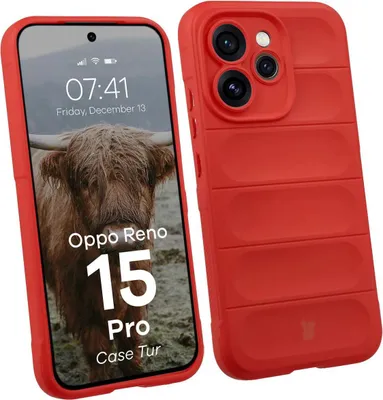 Produktbild von Robuste Handyhülle für Oppo Reno 15 Pro, Bizon Case Tur, Rot