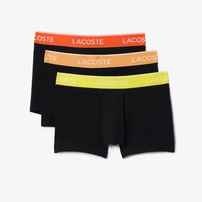 Produktbild von Lacoste 3er Pack Unterhosen Casual Baumwolle Stretch Boxer Gelb/Orange/Rot