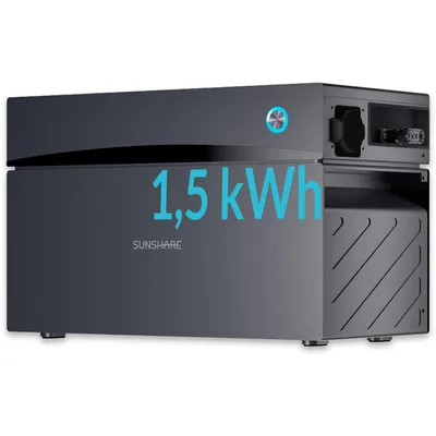 Produktbild von SUNSHARE Glory Solarspeicher Set mit 1.5 kWh Kapazität erweiterbar bis 7.6 kWh