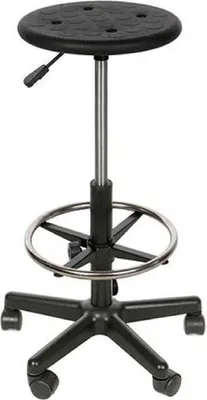 Produktbild von Hocker für Passfotos, höhenverstellbar 57-82 cm, luftgefederter Sitz, Schwarz