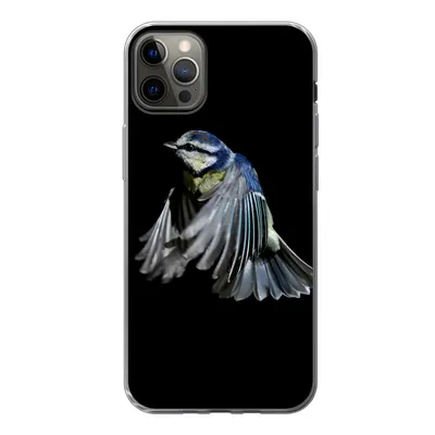 Produktbild von MuchoWow® Handyhülle Schutzhülle Hülle für iPhone 12 Pro Max Vögel - Federn - Schwarz Silikon Softcase Handy Hülle - Hartschale